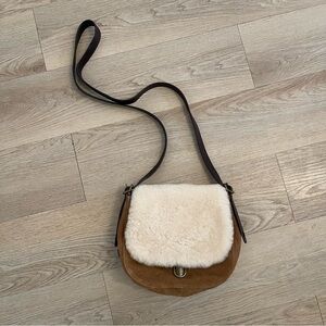 UGG Heritage Cow Suede Sherpa Small Crossbody Bag